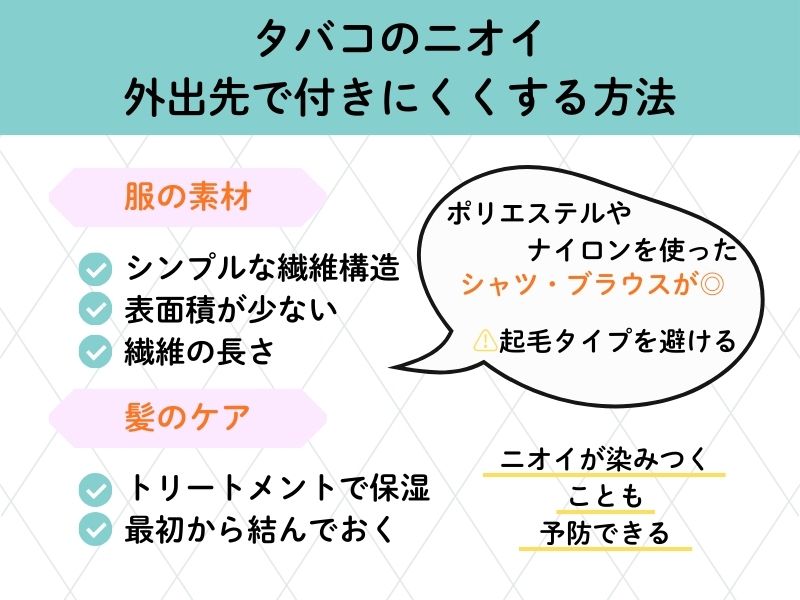 タバコのニオイを予防する方法